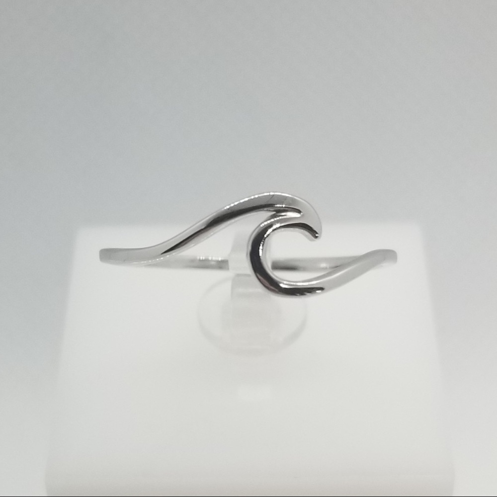 Sterling Silver Ocean Wave Ring - Picture 3 of 5